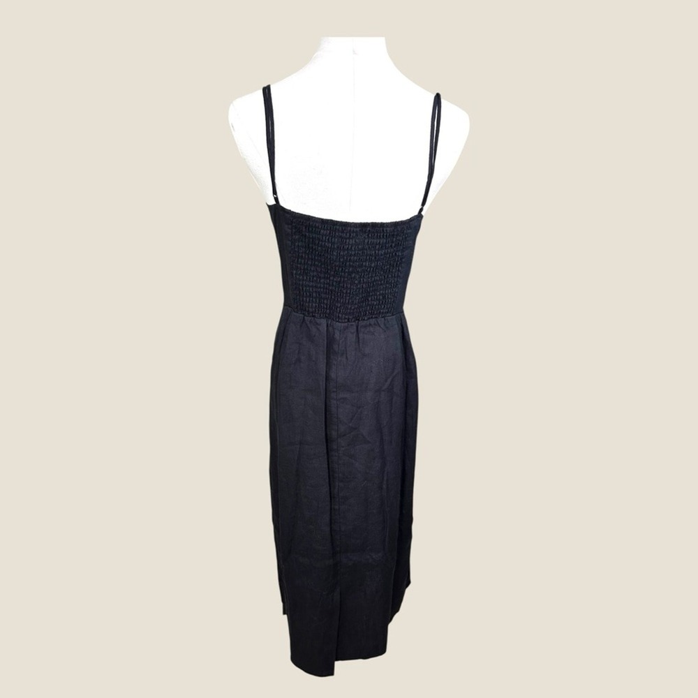 Sleek Black Midi Slip Dress - Women's - Picture 5 of 16